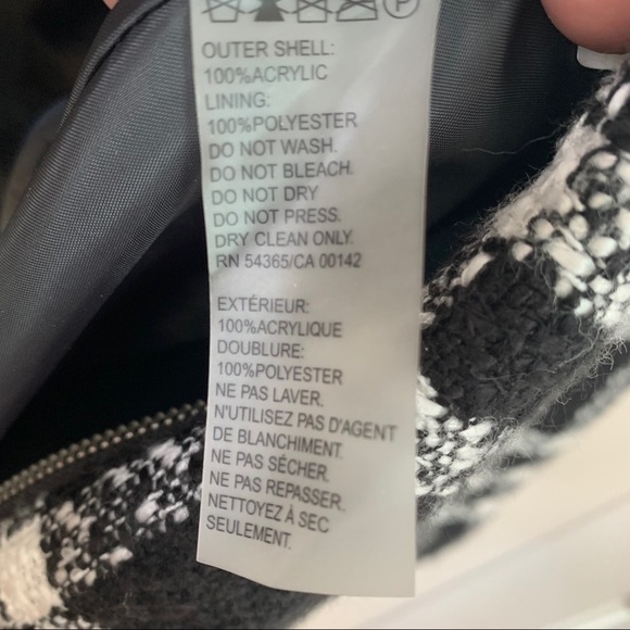 TANJAY PLAID WOOL ZIPPERED WOMEN JACKET SIZE 6 - Picture 6 of 7